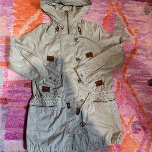 Michael Kors Beige Utility Jacket with Brown Accents